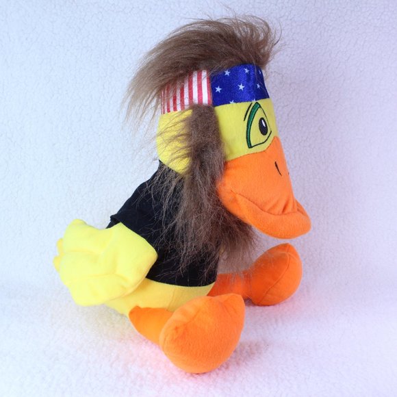DUCK TOY FACTORY Billy Duck 15" Plush Wild‎ Beard and Hair  Patriotic Headband - Picture 2 of 8